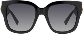 Kurt Geiger 54mm Gradient Square Sunglasses in Black/Dark Grey Sf at Nordstrom