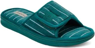Dearfoams Collin Terry Adjustable Shower Slide Slipper in Dark Fern at Nordstrom, Size X-Large