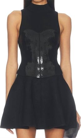 Fleur du Mal Layered Corset Top In Black