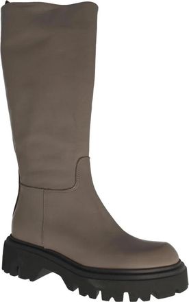 Poesie Veneziane Over-knie laarzen miinto-889cb 9475af 27682e 95b - Dames - Over de knie laarzen - Bruin - 37 EU - Leer - Schoenen