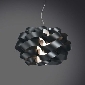 Linea Zero Cloud Ara&ntilde;a De Suspensi&oacute;n De Tres Luces Negro Di&aacute;metro 75x H50cm