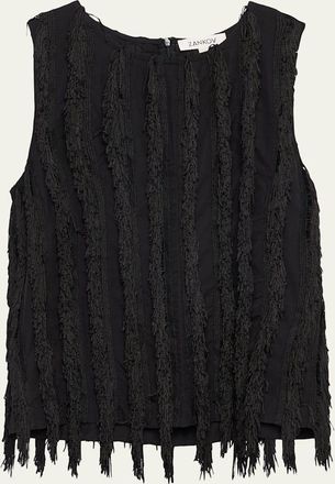 Zankov Sleeveless Fringe Stripe Top