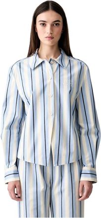 Stine Goya Tailored Shirt - Dames - Overhemden - Blauw - M - Katoen - Overhemden