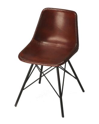 Butler Specialty Company Butler Specialty Inland Brown Leather Side Chair