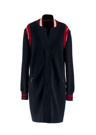 Ermanno Scervino Navy and Red Longline Jacket Size XS