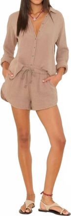 Xirena Starla Gauze Short In Ash Brown