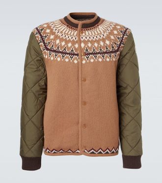 Moncler Wool-blend jacquard cardigan