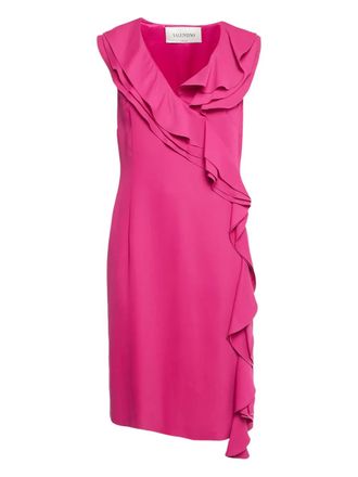 Valentino ruffled sleeveless dress - Pink