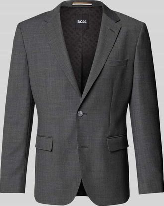 HUGO BOSS Slim Fit 2-Knopf-Sakko mit Pattentaschen Modell Jasper in Anthrazit, Gr&ouml;&szlig;e 26