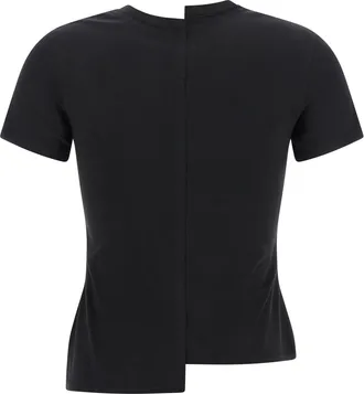 Yohji Yamamoto Asymmetric Cotton T-Shirt - Black