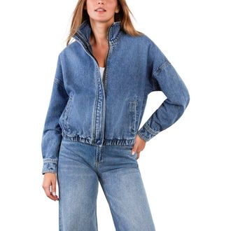 HINT OF BLU Feel Good Denim Jacket in Great Blue at Nordstrom, Size X-Large