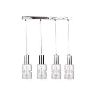 Netlighting Cross Bar Pendant Ceiling Light Silver 60cm 4x E27