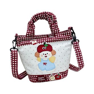 Generic Bucket Bags for Women, Lightweight Tote Bag with Cartoon Pattern - Lightweight and Practical Pouch Modern Design for Daily Outings, Casual or Elegant