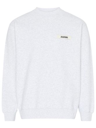 Jacquemus Mens The Gros Grain Sweatshirt in Grey Cotton - Size 2XL