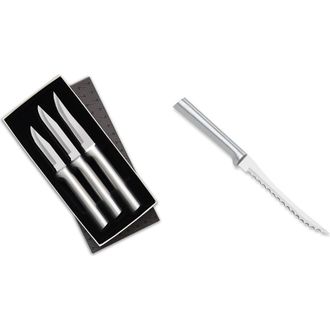 Rada 3 Piece Paring Knives Galore Set & 5-Inch Tomato Slicer Stainless Steel Serrated Blade in Silver at Nordstrom