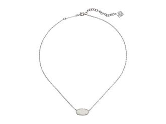 Kendra Scott Elisa Pendant Womens Necklace Womens Necklace Rhodium/Iridescent Drusy
