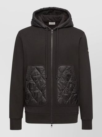 Moncler quilted hooded zip-up jacket
