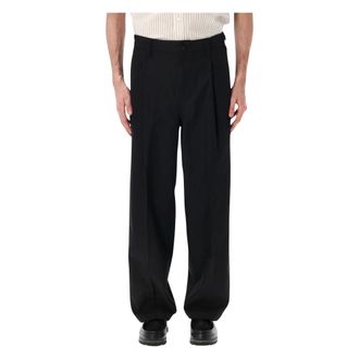 Obey Wide Trousers, male, Black, Size: W30 Dean Pleated Pant