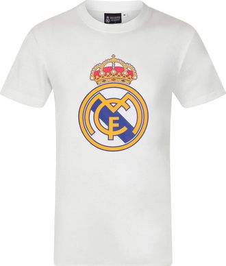 Real Madrid Official Football Gift Mens Crest T-Shirt White XXL