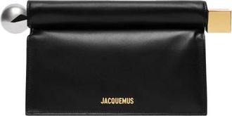 Jacquemus Zwarte Lam Crossbody Tas - Dames - Clutches - Zwart - ONE Size - Katoen - Tassen