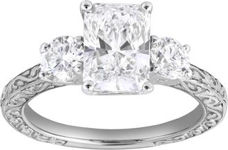 LuvMyJewelry Marilyn 14K Gold 2.65 Ct Radiant Lab Grown Diamond Engagement Ring in 14K White Gold at Nordstrom, Size 7