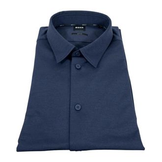 HUGO BOSS P Roan Kent Shirt - Heren - Zakelijke Overhemden - Blauw - L - Overhemden