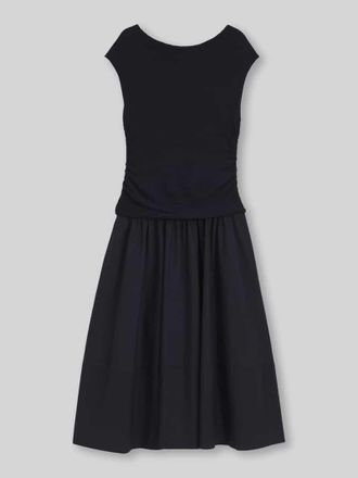 HUGO BOSS A-Linien Freizeitkleid aus Viskose-Mix in Marine, Gr&ouml;&szlig;e XS
