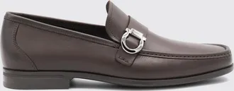 Ferragamo Gancini Smooth Calf Leather Penny Loafers with Rubber Sole