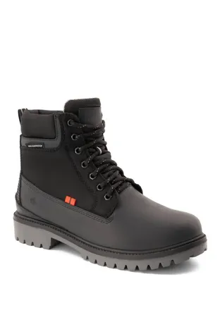 Andrea Mens Masculine Edge Leather Boots In Black