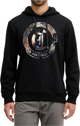 Roberto Cavalli Sweatshirt met Hoodie - Heren - Hoodies - Zwart - XL - Hoodies & sweatvesten