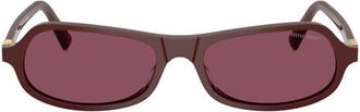 Miu Miu 55mm Irregular Sunglasses in Cherry /Dark Violet at Nordstrom