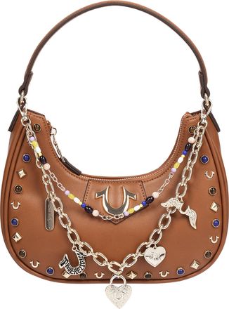 True Religion Chain & Studs PU Hobo Bag