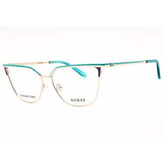 Guess Ladies Gold Tone Cat Eye Eyeglass Frames GU50148