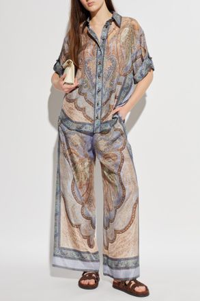 Zimmermann Silk Trousers Wanderlust Relaxed, Womens, Multicolour