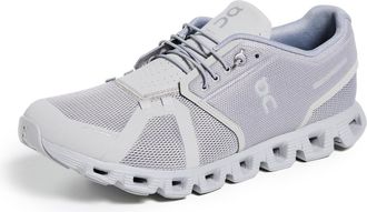 On Mens Cloud 5 Running Shoes, Fog | Alloy, 7.5 UK