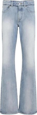 Balenciaga Jeans, Dames, Blauw, S, Katoen, Low-Rise Flared Jeans