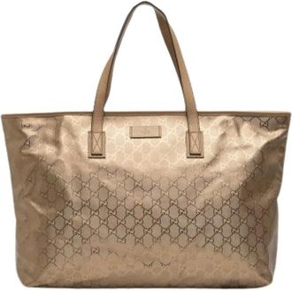 Gucci Pre-owned Tote Bags, female, Yellow, Size: ONE SIZE Pre-owned Fabric Tote