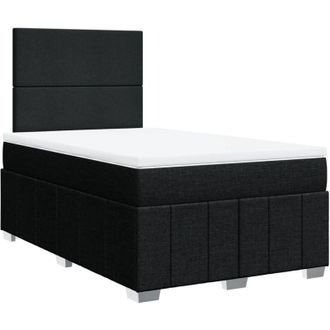 vidaXL Vidaxl - Cama Box Spring Con Colch&oacute;n Tela Negro 120x200 Cm