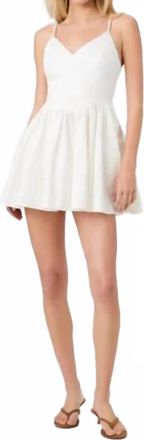 French Connection Lilah Stretch Ballerina Dress In Summer White