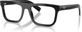 Prada 55mm Rectangle optical glasses in Black at Nordstrom