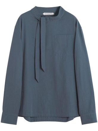 Lanvin Top con nodo sul collo - Blu