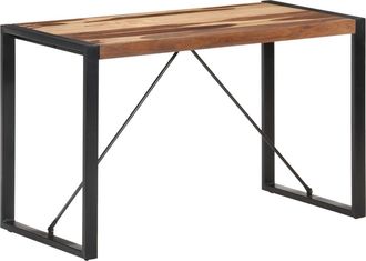 vidaXL Mesa De Comedor 120x60x75 Cm De Madera Maciza Con Acabado Sheesham