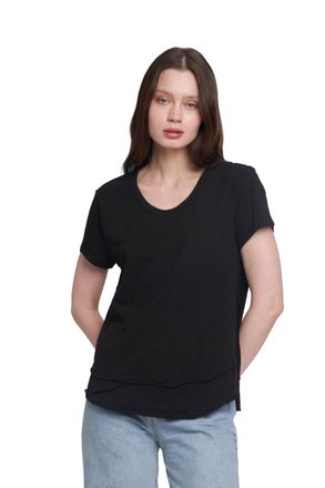 Wilt Short Sleeve Mock Layer Tee