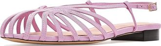 Loeffler Randall Devon Lattice Slingback Sandals Womens Sandals Powder Pink : 5 B - Medium, Leather