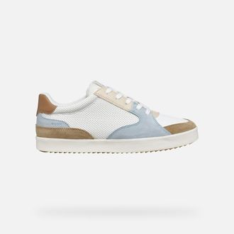 Geox Scarpe Blomiee Donna Bianco/azzurro Chiaro