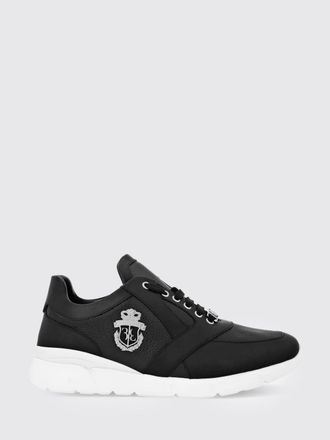 Billionaire Boys Club Crest Runner Sneakers in Smooth and Grained Leather with Metallic Logo