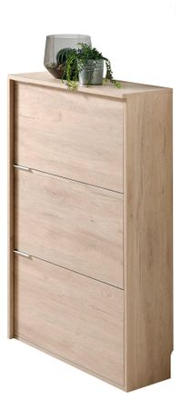 HERDASA Zapatero Con 3 Puertas Abatibles, Modelo Arhus (519), En Roble