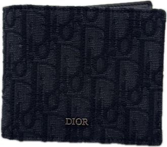 Dior Black Canvas Leather Coin Purse/Coin Case (Pre-Owned)