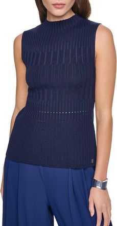 Halston Heritage Sleeveless Mock Neck Sweater