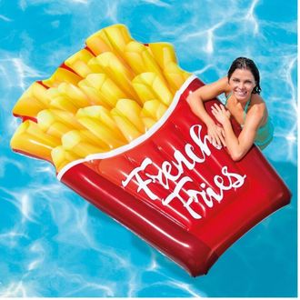 Trade Shop Trade Shop - Materassino Isola Gonfiabile Stampa Patatine In Pvc Mare Piscina 175 X 132 Cm